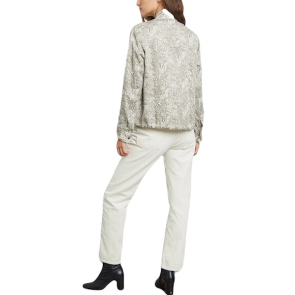 NEW Rails Tennessee Sand Snakeskin Funnel Neck Linen Blend Jacket - Picture 5 of 15